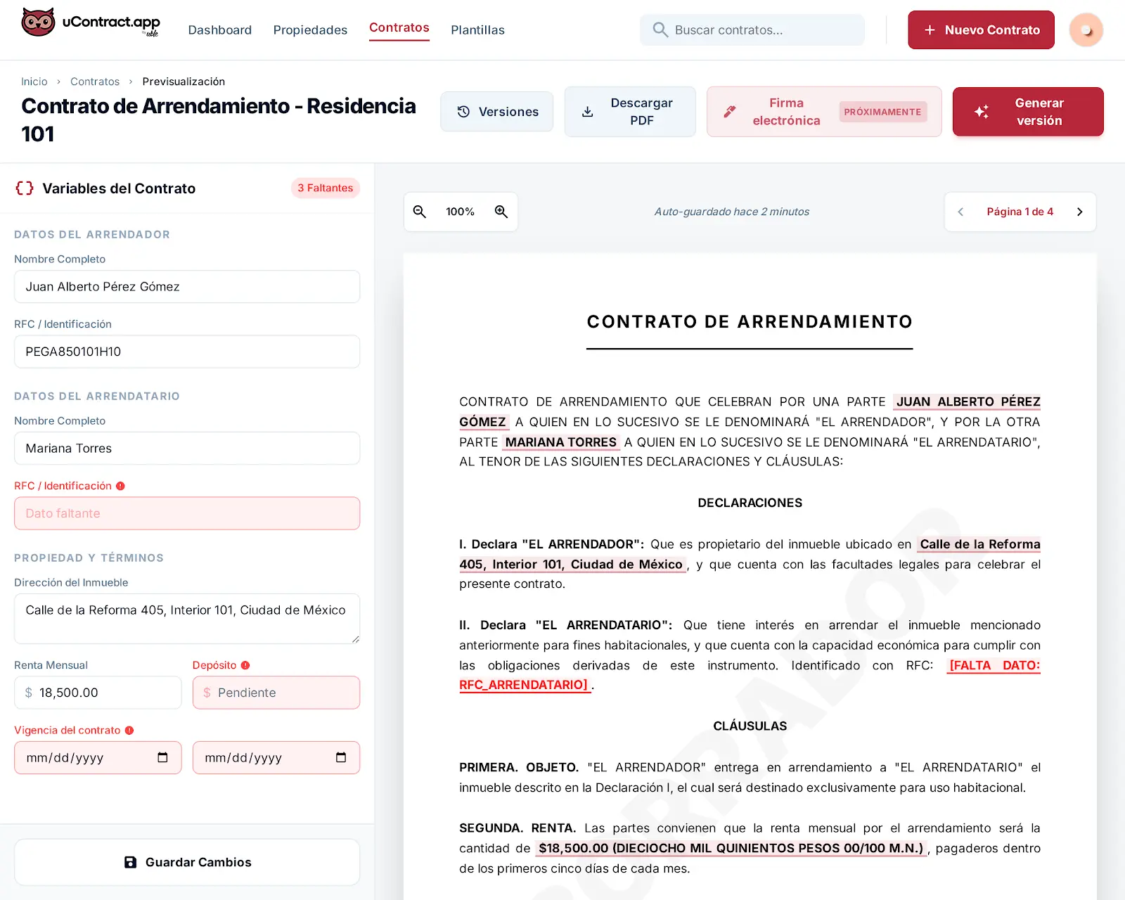 Captura 4 de uContract.app